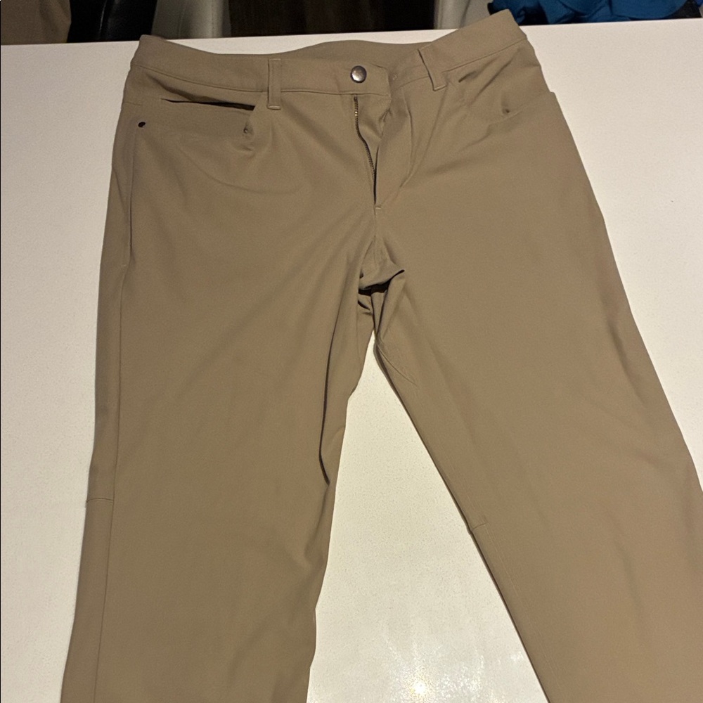 Lululemon Khaki Tall Pants - 37 inch inseam, 32 inch waist